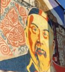 Зайсан қаласындағы (Шығыс Қазақстан облысы, Қазақстан) тұрғын үй қабырғасындағы мурал